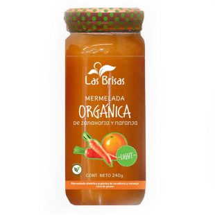 Mermelada de Zanahoria y Naranja Organica Sin Azucar Light x 240g – Las Brisas