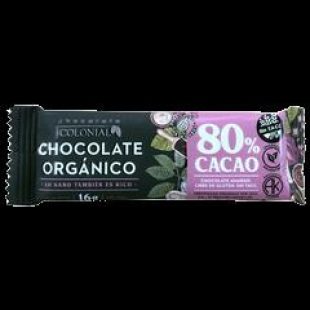 Barra de Chocolate ORGANICO Negro 80% Cacao x 16g – Chocolate Colonial