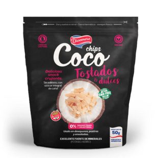 Chips de Coco Crujientes Tostados y Dulces x 50g – Dicomere