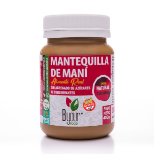 Crema de Mani 100% Natural Con Stevia – 400 GR – B Your Food