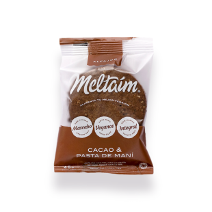 Alfajor Vegano – Chocolate relleno de pasta de mani – 45 GR – Meltaim