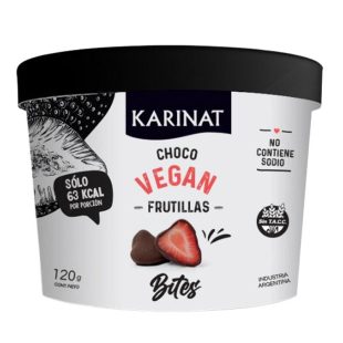 Bites de Frutilla Bañados en Chocolate Veganos x 120g – Karinat
