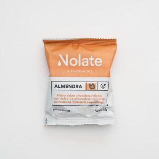 Alfajor de Chocolate Relleno con Dulce de Almendras x 60g – Nolate